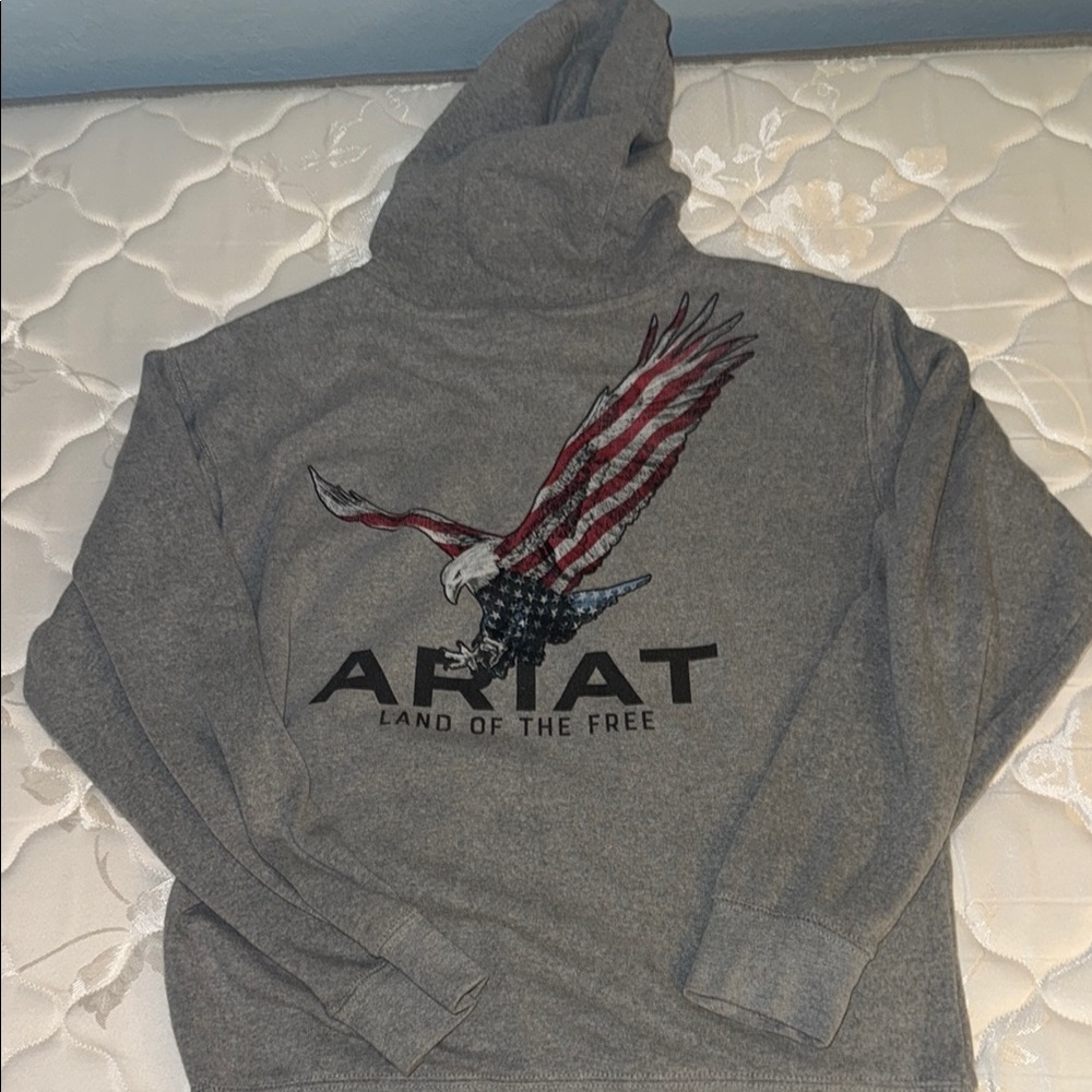 Ariat Men's Gray Turtleneck Sweater with Eagle Graphic